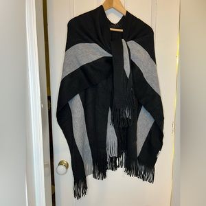 Black/Gray Sweater Wrap